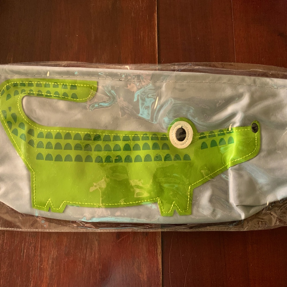 NWT Green Alligator Baby Stroller Organizer